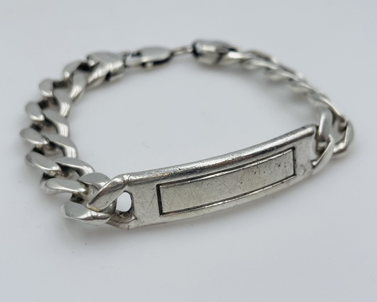 vintage Italian silver 925 id bracelet