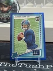 2025 Panini Optic Rated Rookie Jaxson Dart #273 Blue Hyper Prizm RC Giants
