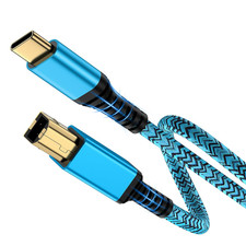 6ft USB B to USB C Printer Cable for iPad Pro, MacBook, MIDI Controllers