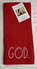 RAE DUNN KITCHEN TOWELS (3) GOD BLESS AMERICA...