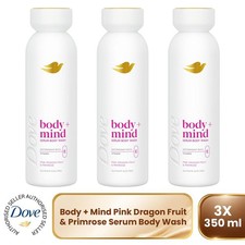 Dove Body + Mind Serum Body Wash Dragon Fruit Antioxidant & Vitamin E, 3x350ml