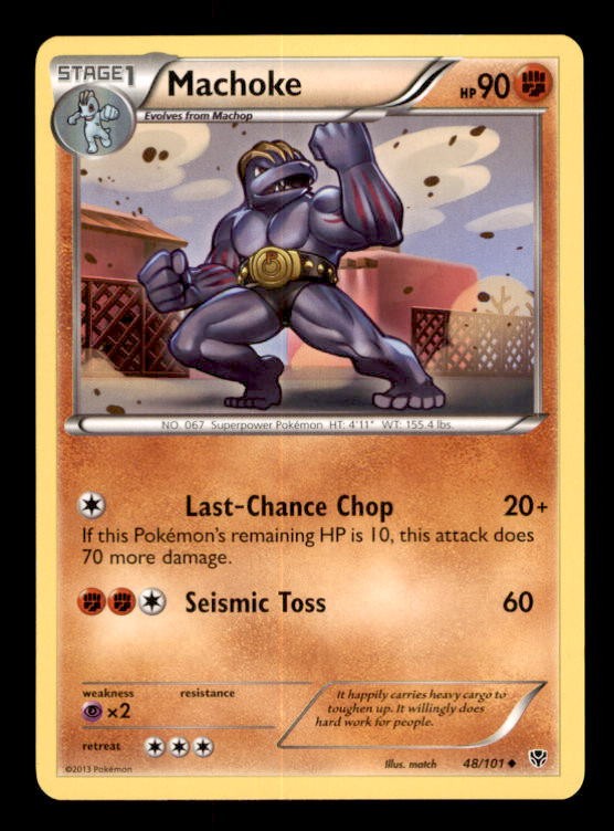 Machoke 48/101 Uncommon Plasma Blast Pokemon Lightly Played