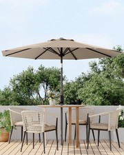 9FT Patio Umbrella Market Table Umbrella Outdoor with Push Button Tilt Crank