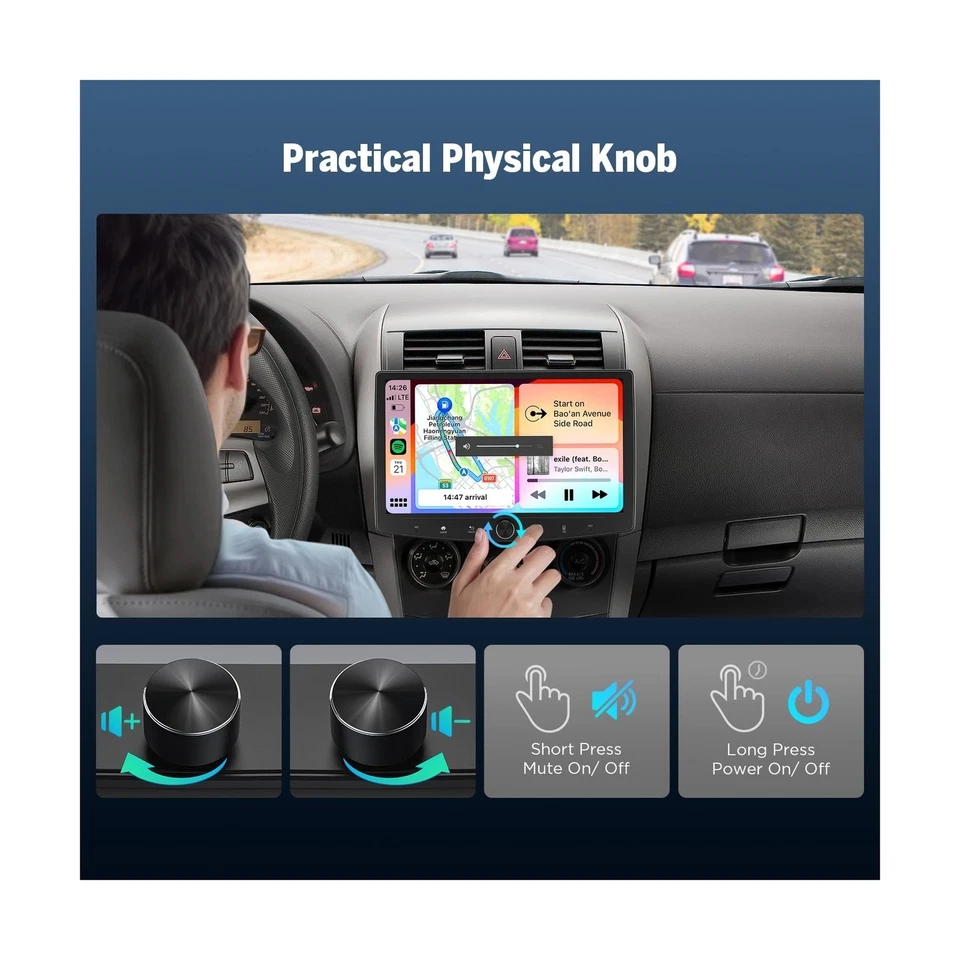 Eonon 6GB+64GB Double Din Car Stereo, 10.1 Inch Wireless CarPlay Android Auto... - Image 2 of 4