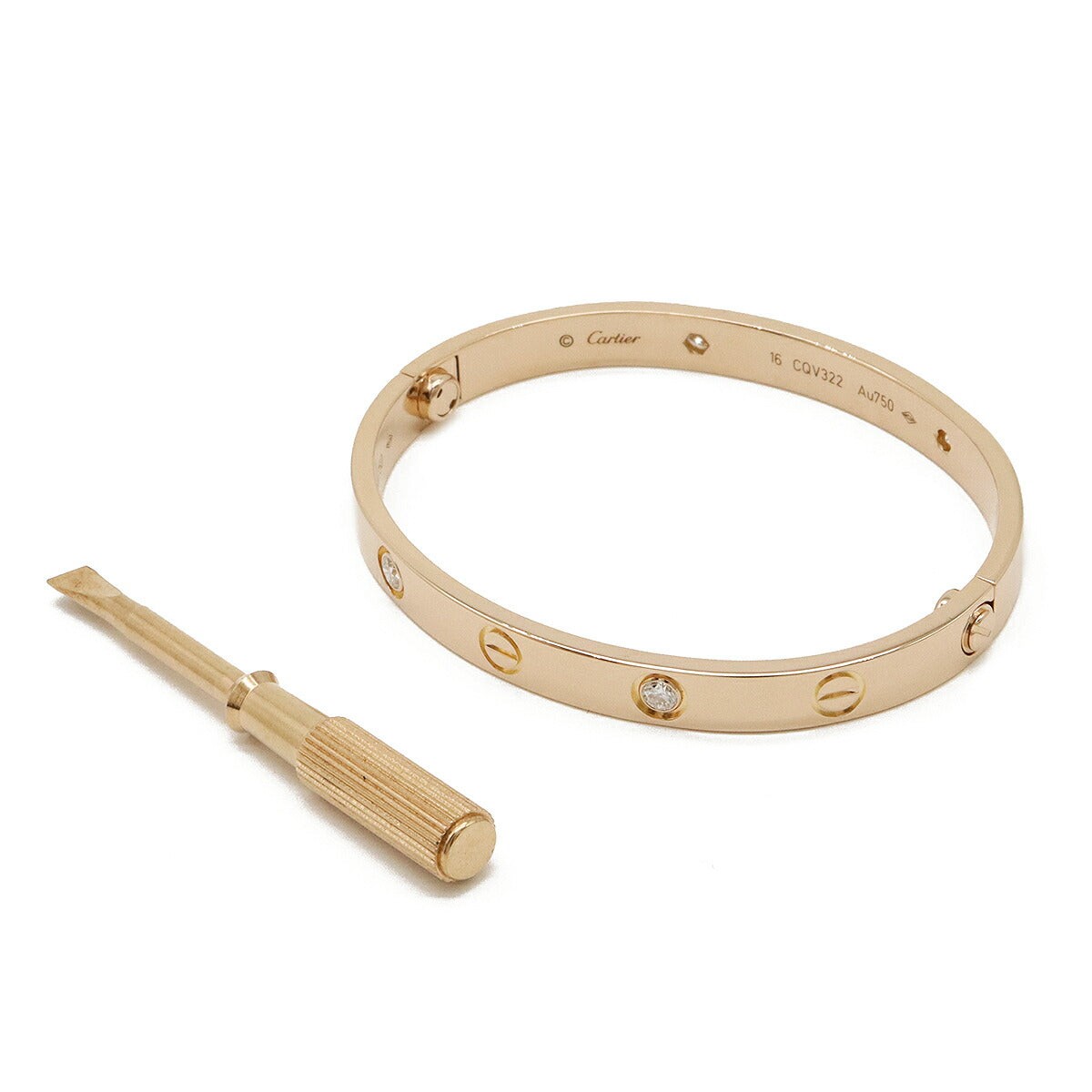 Cartier Love Bracelet 18K Rose Gold with Diamonds for Women One Size-image