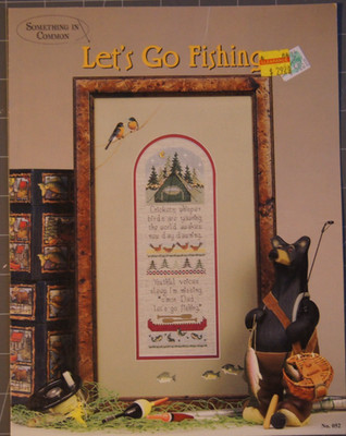 Counted Cross Stitch Booklet LET'S GO FISHING by Somthing in Common