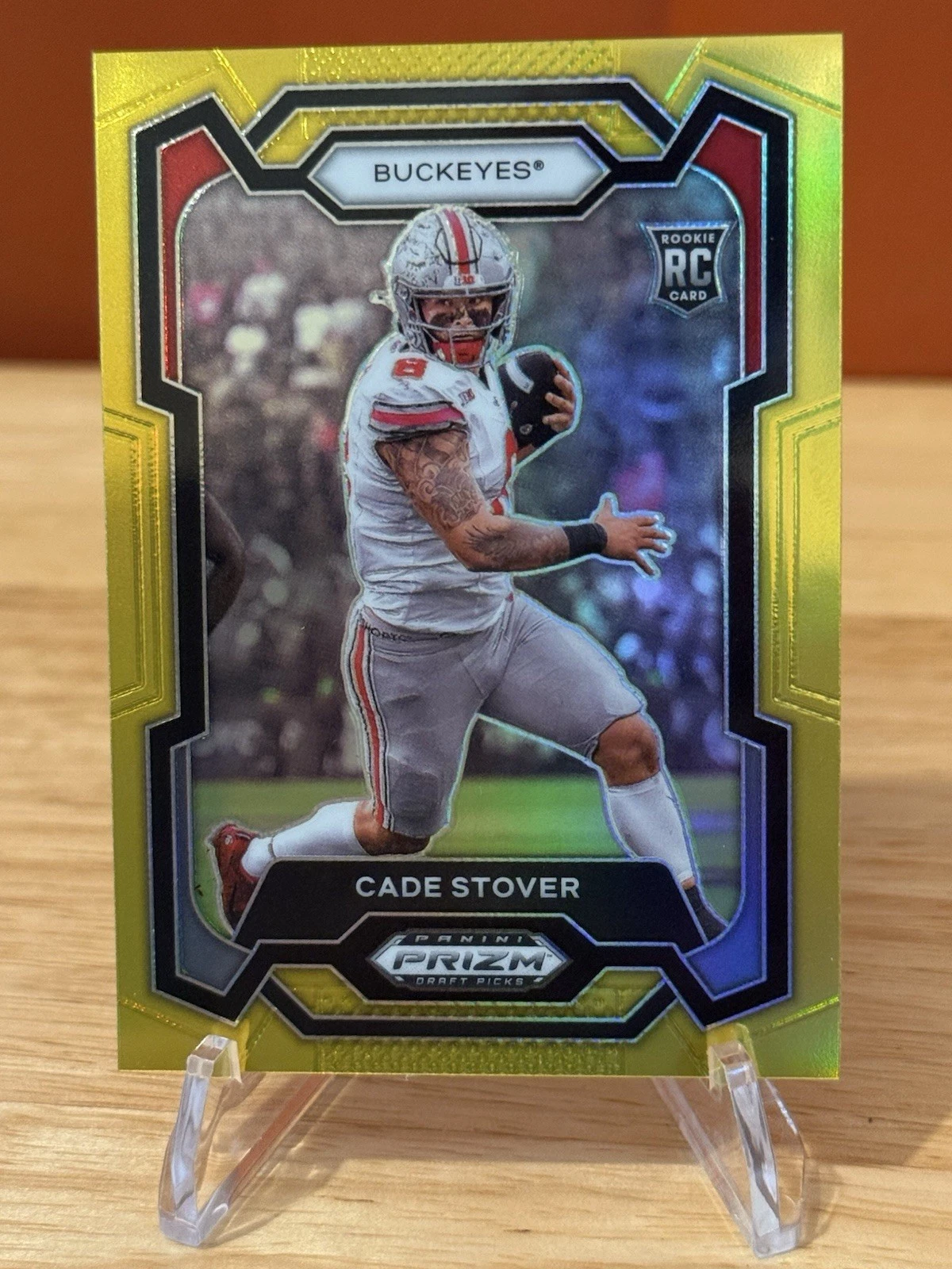 2024 Panini Prizm Draft Picks Cade Stover TRUE GOLD 1/10 OHIO STATE 🔥🔥