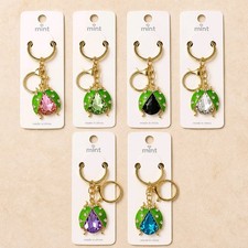 Crystal Ladybug Keychain Rhinestone Bag Charm Purse Clip Pendant Gift 6 Colors