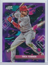 2025 Topps Cosmic Chrome Trea Turner Purple Nebulea Refractor /150