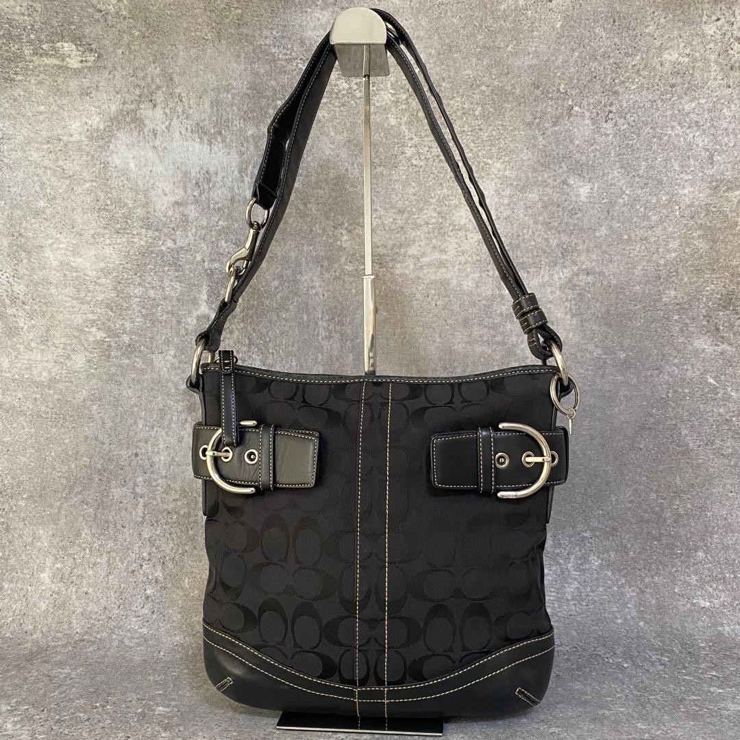 COACH 3574 Soho One-Shoulder Bag Black Leather Y2K 20… - Gem
