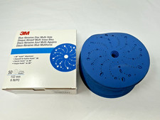 NEW 3M Hookit Blue Abrasive Disc 321U Multi-Hole, 36184, 6 in, 800, 50 Discs