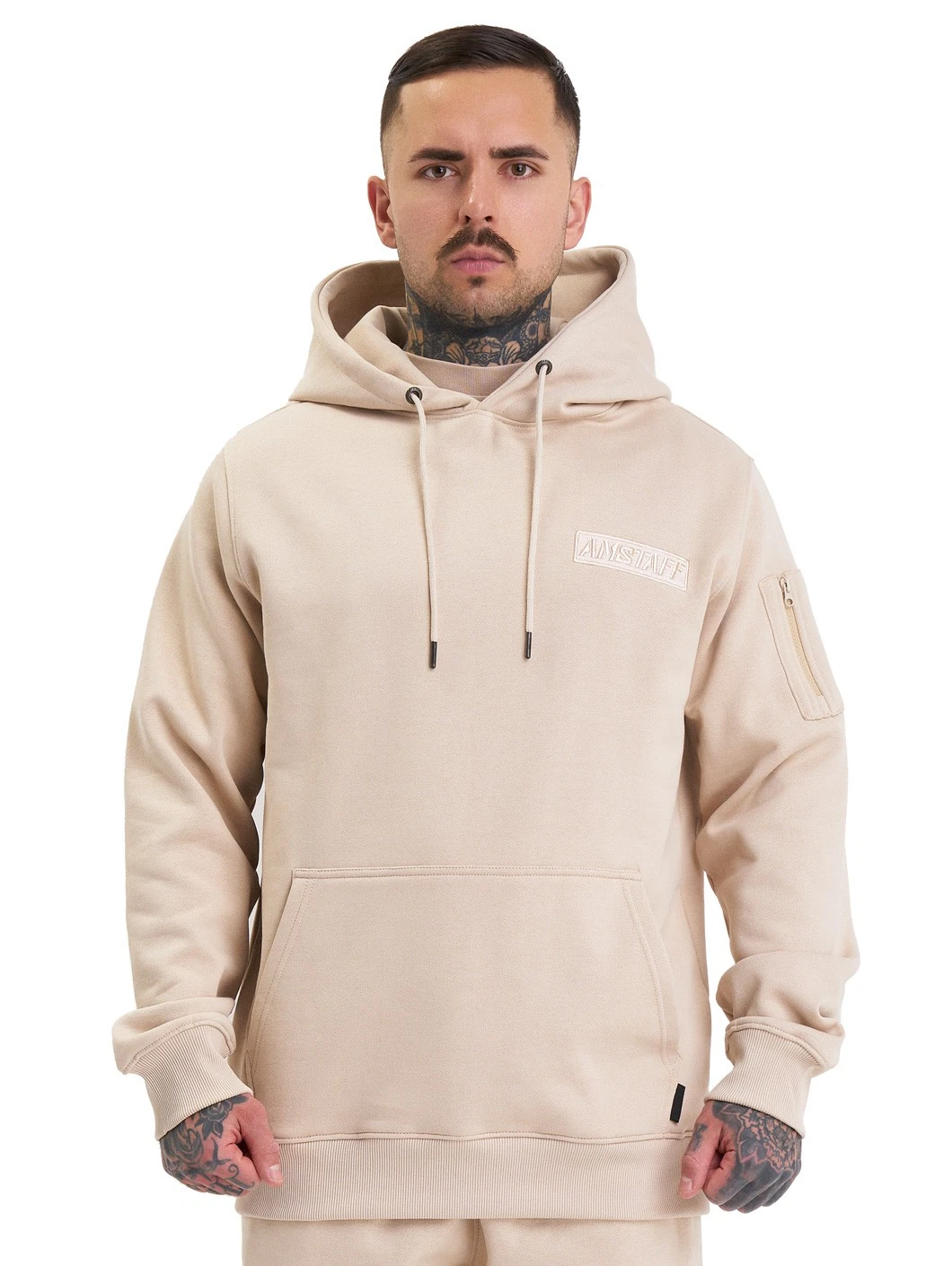 SACAI Amstaff Renaska Felpa con Cappuccio Uomo Felpa Beige