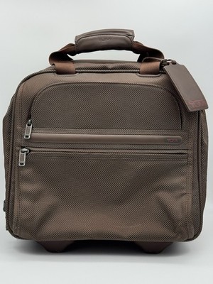 Vintage Tumi 22050CH4 Rolling 2-Wheel Carry On Weekend Tote Bag Briefcase Brown