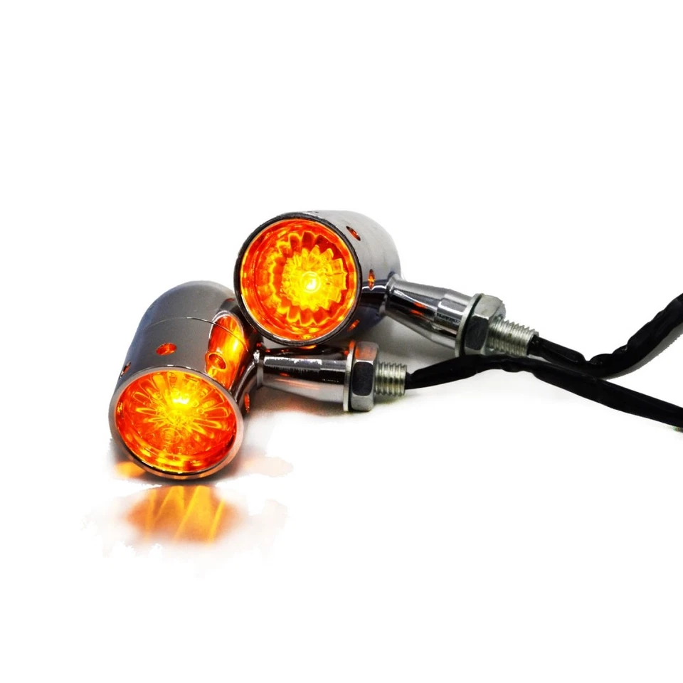 Mini indicadores de seta universais de motocicleta luzes LED para helicópteros Harley - Imagem 4 de 4