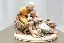 Gr&auml;fenthal Porzellan Figur Nr. 11796 "Die Verlobten" Paar Mann + Frau + Schaf