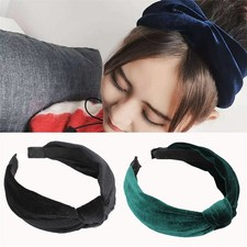 Women Velvet Hairband Twist Bow Knot Cross Headband Girl HairBand Lady Headwear  