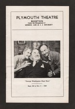 Ernest Truex "GEORGE WASHINGTON SLEPT HERE" Jean Dixon 1940 Tryout Playbill