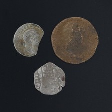 Ancient Coins Roman Artifacts Figural Mixed Lot of 3 B7935