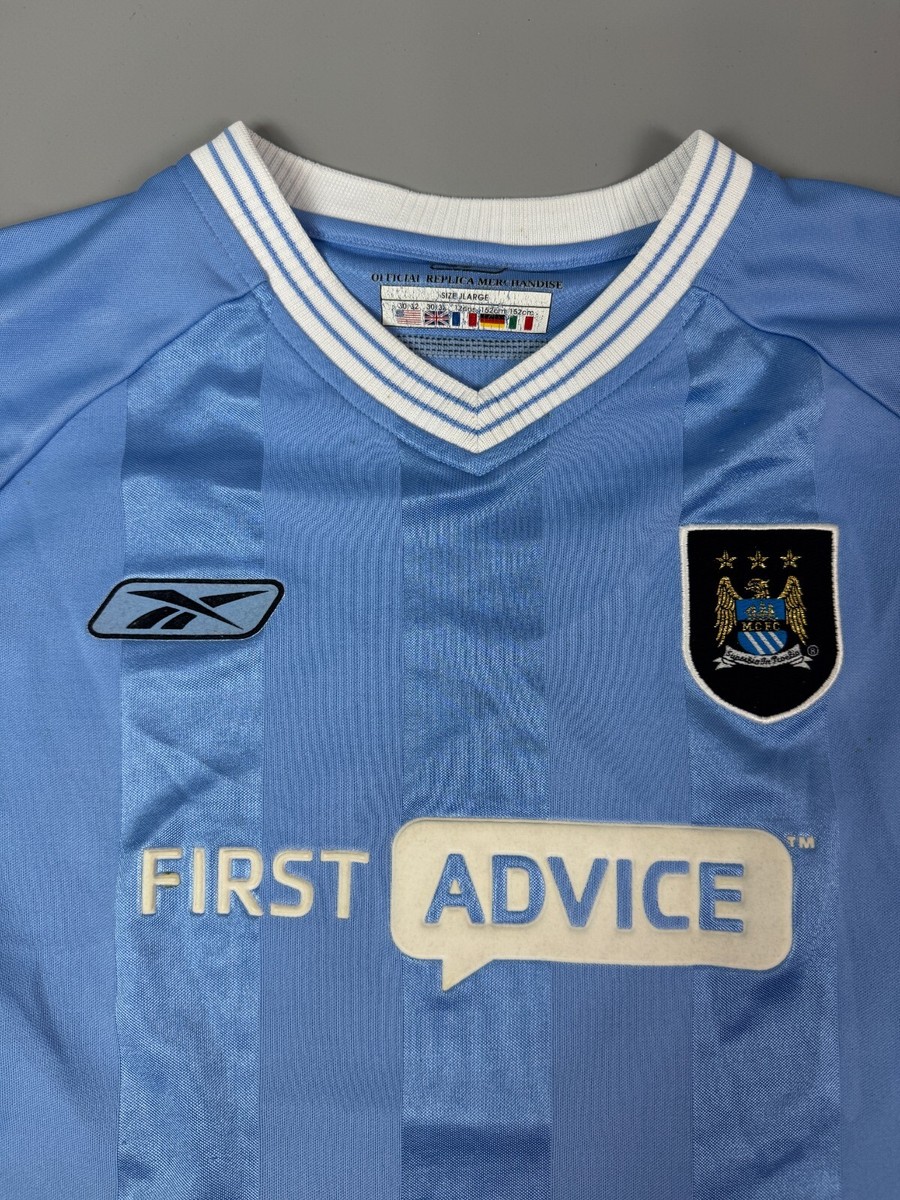MANCHESTER CITY 2003 2004 DISTIN HOME SHIRT FOOTBALL SOCCER