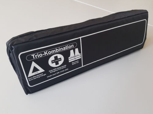 NEGRO TRIO 3 en 1 bolsa combinada bolsa de vendaje chaleco de advertencia triángulo de advertencia caja de vendaje - Imagen 1 de 1