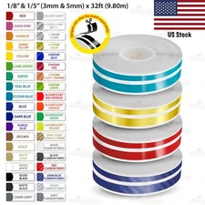 9/16" 15mm Vinyl Pinstriping PinStripe Car Body Styling Double Line Tape Sticker