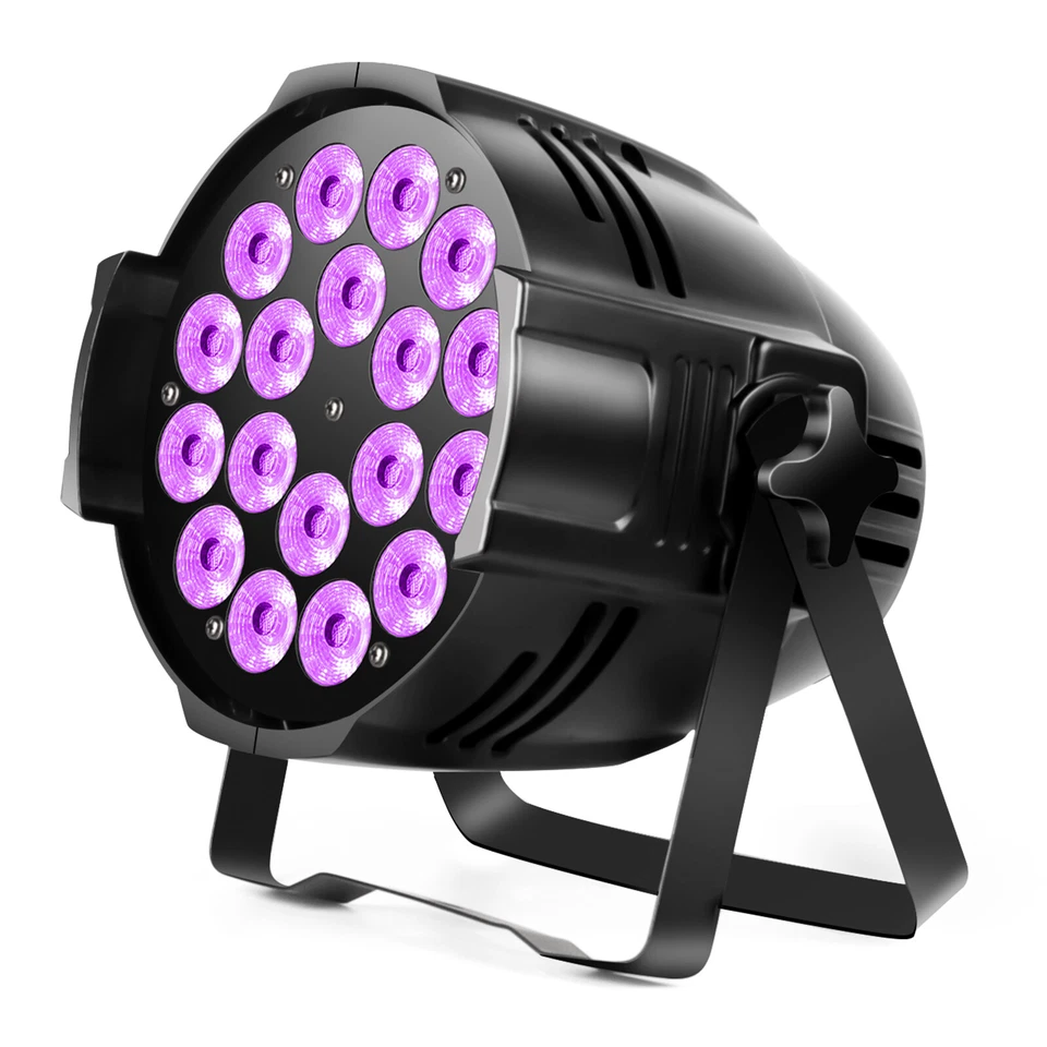 270W Par Can Stage Lighting RGBW 18LED Strobe Beam DMX512 DJ Disco Party Show US - Image 3 of 4
