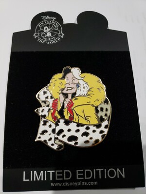 EVIL DISNEY DIVAS-CRUELLA DE VILLE DISNEYSHOPPING LE 125  PIN-FREE SHIPPING!
