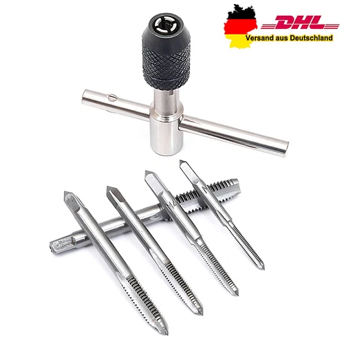 Gewindebohrer Gewindeschneider Set M3 - M8 Metrisch 6tlg. Handgewindebohrer. - Bild 1 von 5