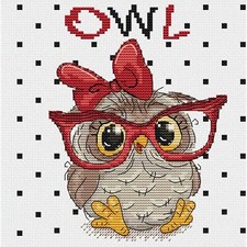 Whoo's Watching - Cross Stitch Kit for The Owl with Glasses, B1403