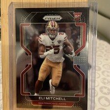 Eli Mitchell 2021 Panini Chronicles football Black Prizm Silver RC #PB-25 49ers