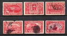 US Stamp Scott #Q1-Q6, 1c thru 10c, Parcel Post, Used, SCV$17.20
