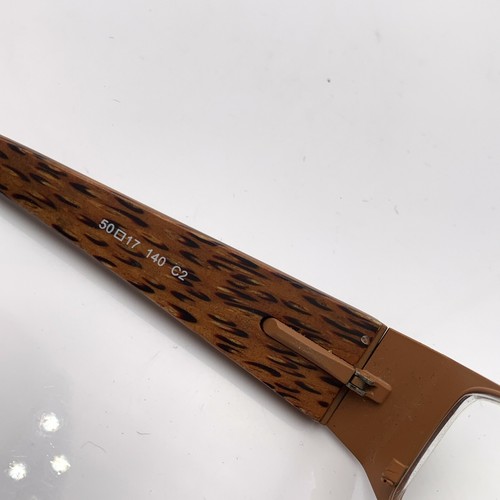 Vintage See 4338 Brown Metal Rectangle Sunglasses FRAMES ONLY - 第 8/8 張圖片