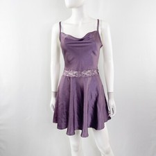 Forever 21 Purple Satin Lace Mini Dress Size S Fairycore Y2K Whimsigoth NEW