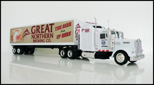 KENWORTH W900 SemiTrailer 1/43 Truck Diecast Great Northern Brew Custom Graphics - Picture 2 of 9