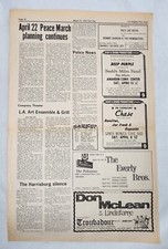 Vintage Ad Deep Purple Buddy Miles Don McLean 1972 LA FREE PRESS