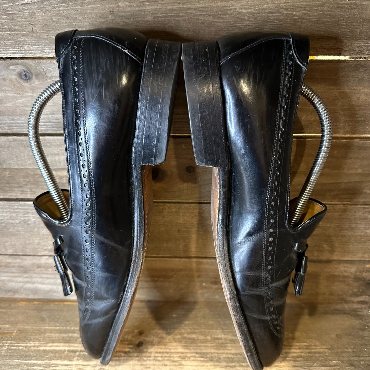 Mens Johnston & Murphy Black Leather Casual Wingtip Tassel Loafers Size‎ 10.5 D Mens Johnston & Murphy Black Leather Casual Wingtip Tassel  main image 4