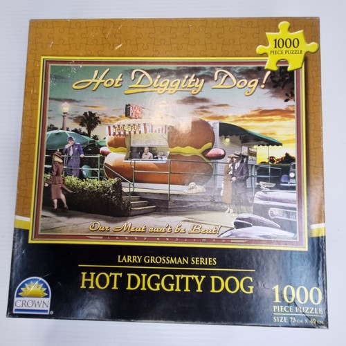 Larry Grossman Series Hot Diggity Dog Jigsaw Puzzle 1000 Crown 2011 60s