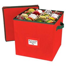 HOLDN  STORAGE Christmas Ornament Storage Box with Lid - Christmas D cor Storage