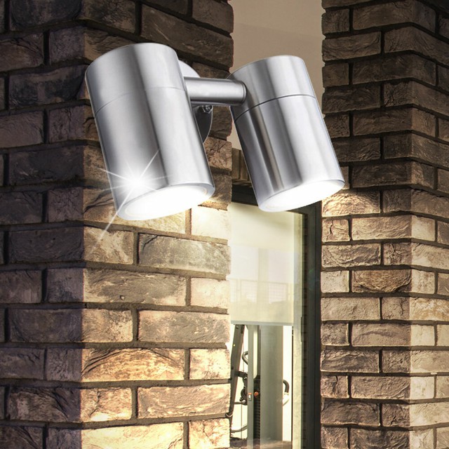 Globo Style Aussenleuchte Edelstahl 2xgu10 Gunstig Kaufen Ebay