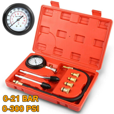 #ad #ad Car Engine Cylinder Pressure Tester for Cars Compression Test Gauge Kit w Case $18.39