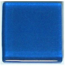 Cobalt Blue Glass Mosaic Tile Pieces - 50 Tiles - 3/8 inch - Mixed Media Art