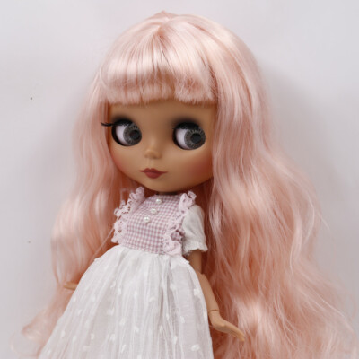 12'' Factory blythe Doll 1/6 BJD doll Long Pink mix blonde joints body black skin