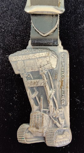 Caterpillar Crawler Tractor Steel Pocket Watch Fob & Strap~Foley Machinery Co - 第 1/5 張圖片