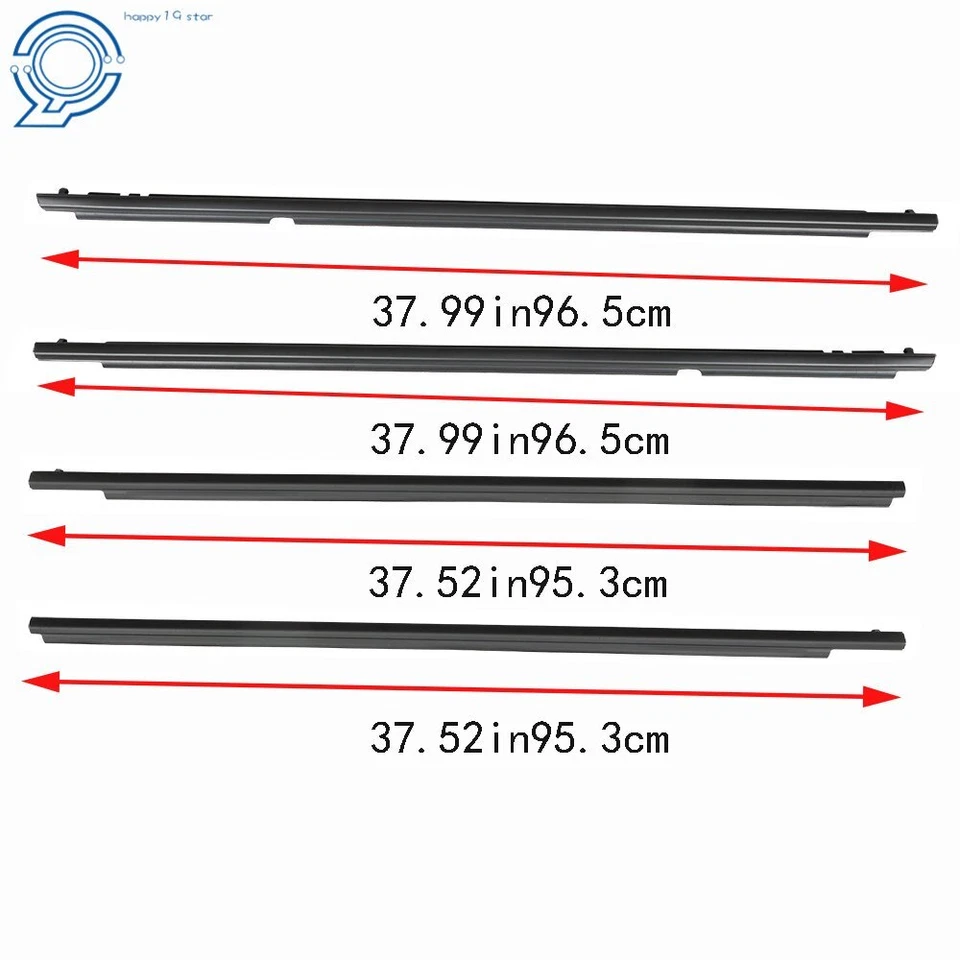 4pcs Door Weatherstrip Window Moulding Trim Seal Belt For Toyota Corolla 2011 Foto 3 de 4