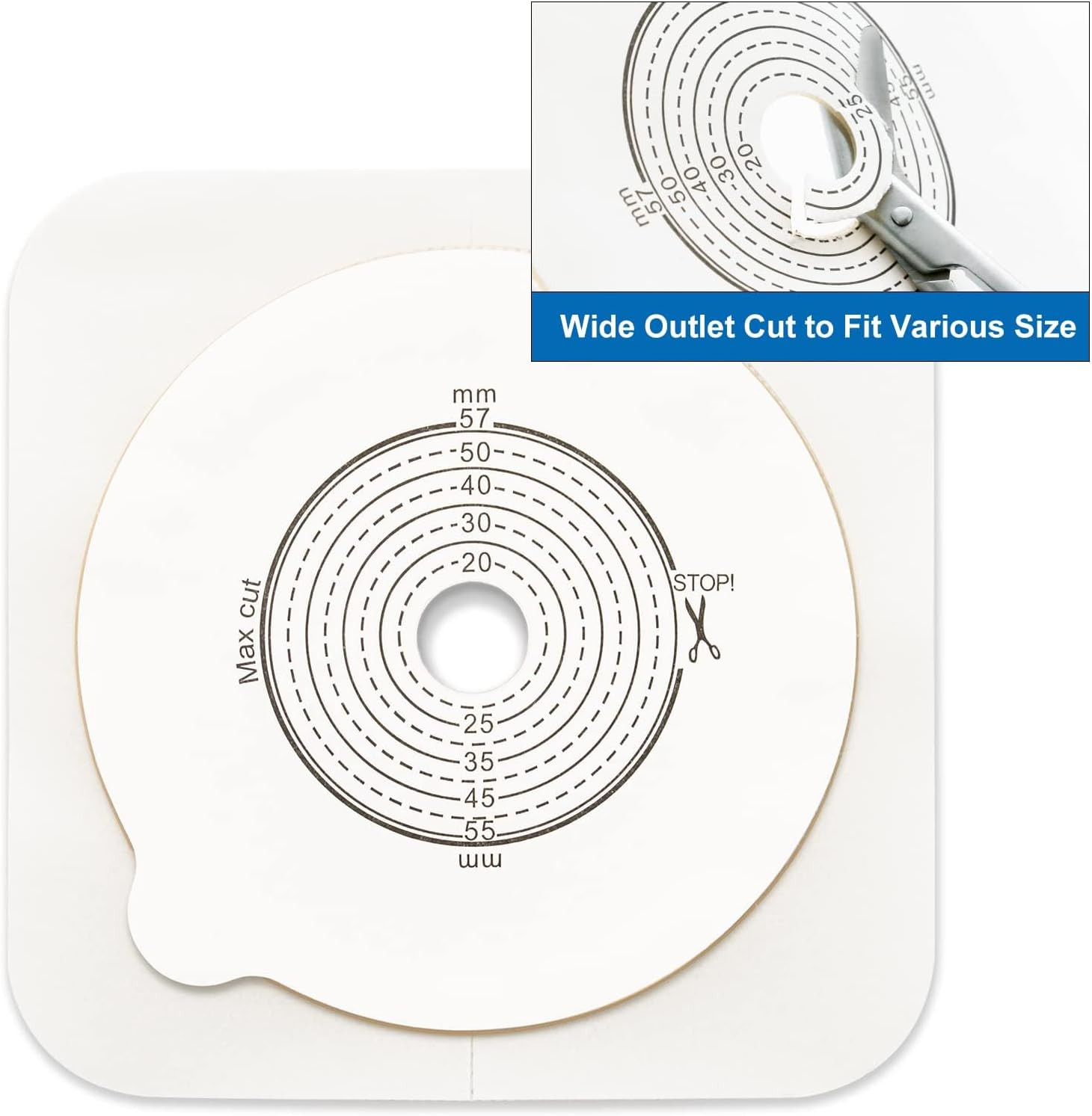 21PCS Ostomy Bags,Colostomy Supplies,Two Piece Drainable Ostomy Pouch for Ileost