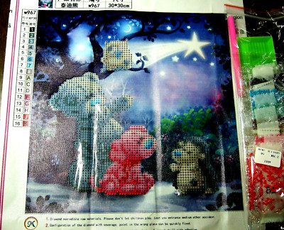 Stuffed Animals & Shooting Star 3D Diamond Cross Stitch Painting Kit - NIP (#4)