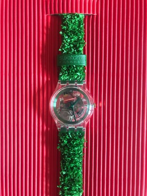 CLUB SWATCH LIMITED EDITION GARDEN TURF WATCH SKZ103 SWISS DESIGN 1997 NEW