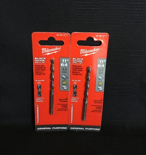 2er-Pack Milwaukee Thunderbolt schwarz/oxid Bohrer-Bits, 11/64 Zoll, 48-89-2717 (O3)