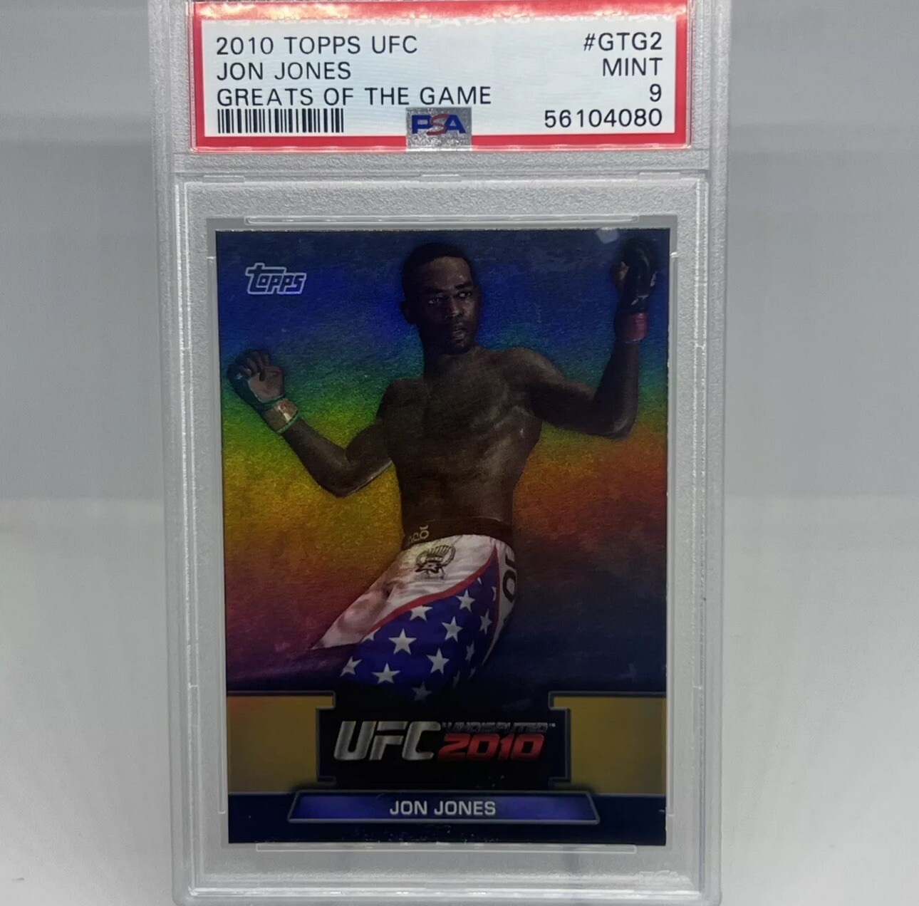 Jon Bones Jones 2010 Topps UFC Undisputed Greats of the Game Card PSA 9 Pop 1