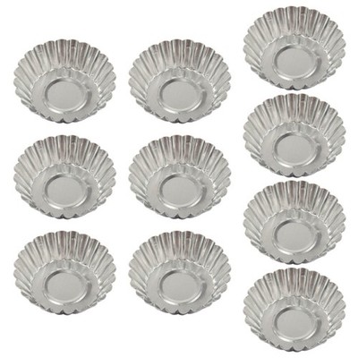 10Pcs Eggs Tart Molds Tiny Pie Tartlets Dessert Molds Aluminium Mini Tart Pans